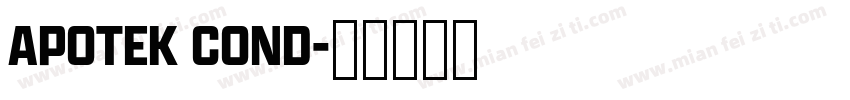 APOTEK COND字体转换